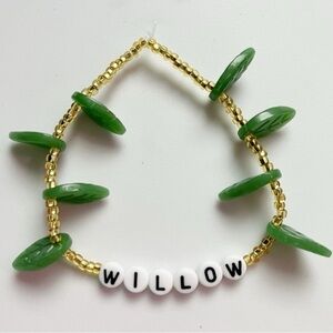 Taylor Swift Eras Tour Friendship Bracelet Willow with Leaf Beads from Evermore